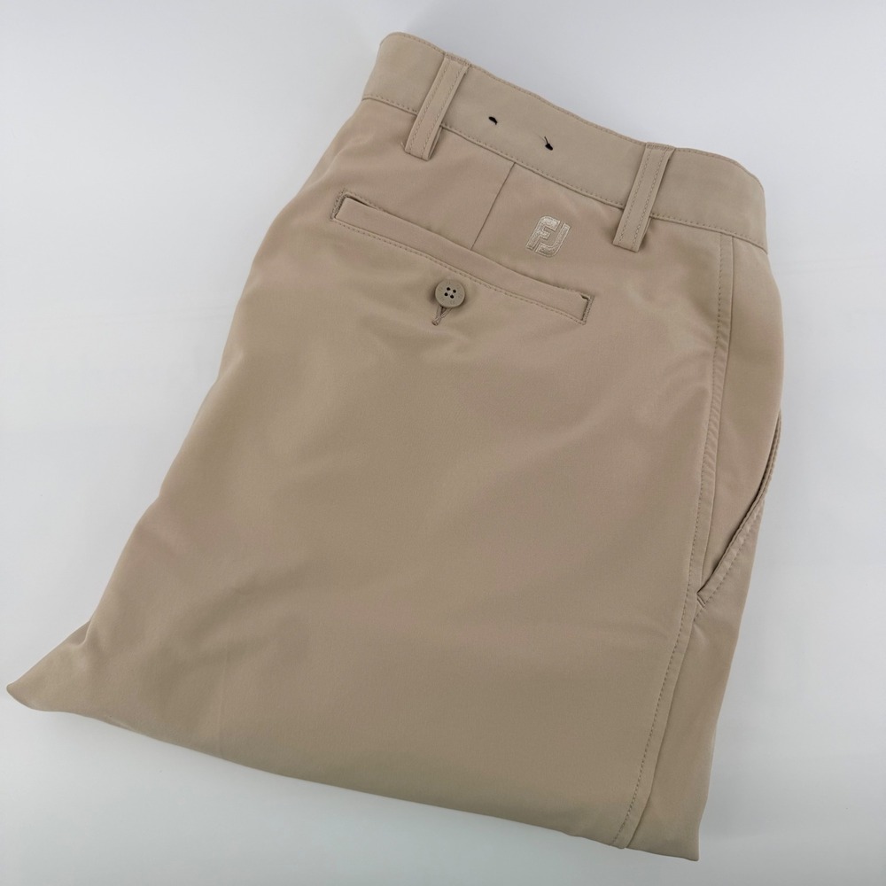 Footjoy Performance Golf Pants Bundle 2 Pairs Stretch Khaki Tan 34x34 Mens